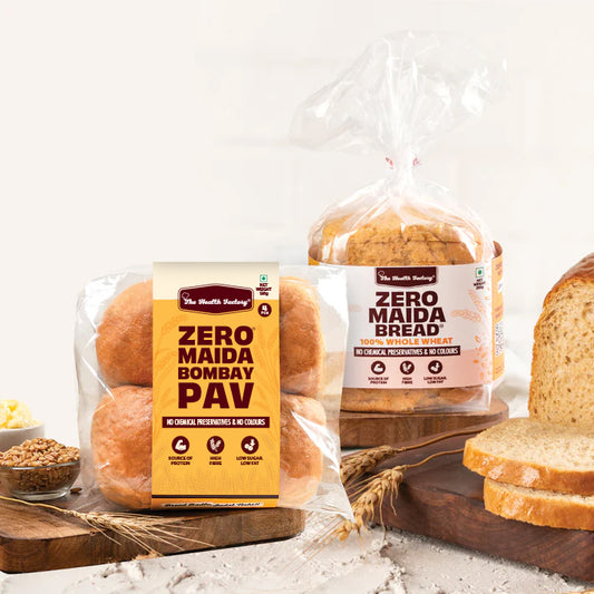 Zero Maida Bombay Pav + Zero Maida 100% Whole Wheat